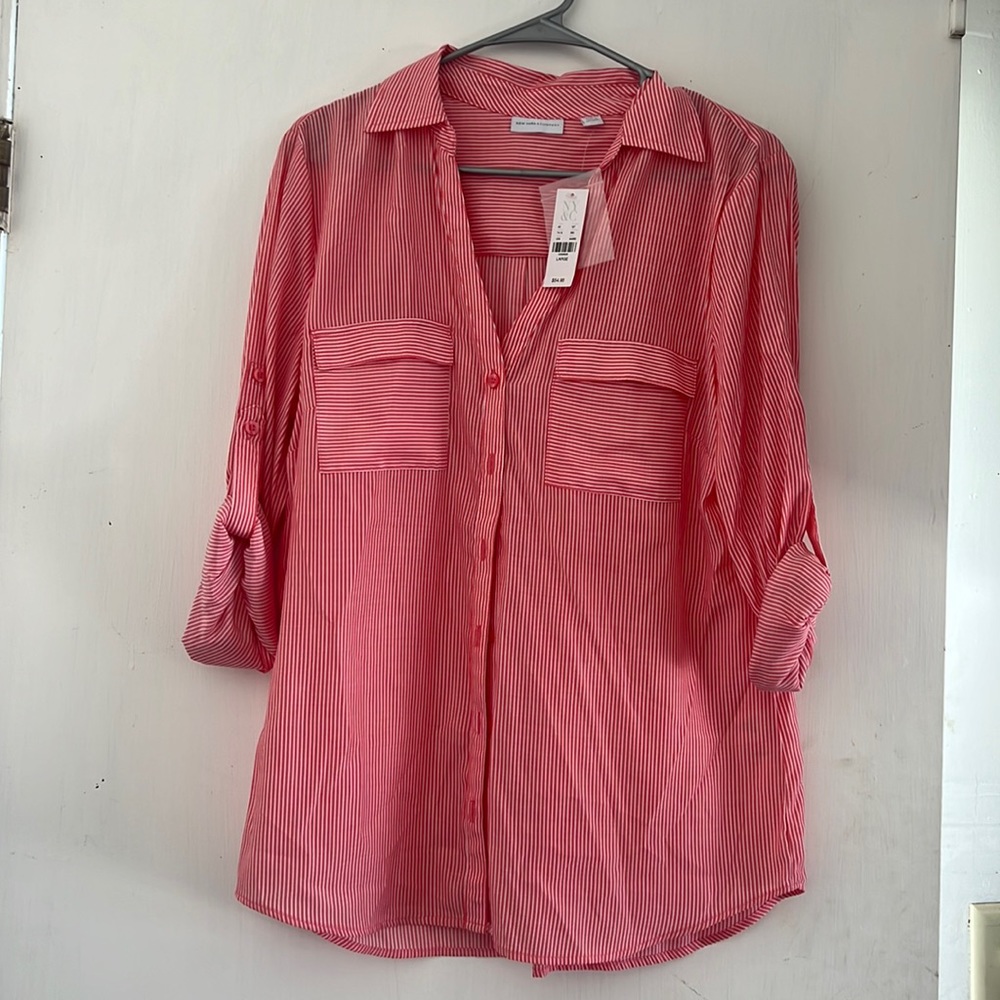 New York & company blouse  size L